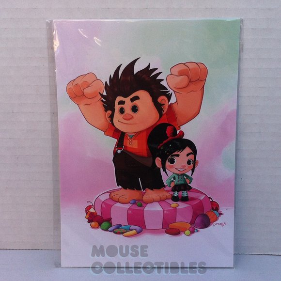 Disney Parks Postcard Wreck It Ralph WonderGround Vanellope 5x7 in Chris Uminga - Picture 1 of 5
